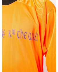 orange bedrucktes Langarmshirt von Sankuanz