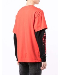 orange bedrucktes Langarmshirt von Bossi Sportswear