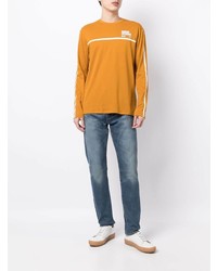 orange bedrucktes Langarmshirt von Armani Exchange