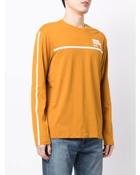 orange bedrucktes Langarmshirt von Armani Exchange