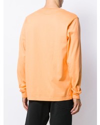 orange bedrucktes Langarmshirt von Supreme