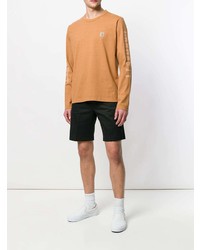 orange bedrucktes Langarmshirt von Junya Watanabe MAN