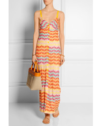 orange bedrucktes Maxikleid von Missoni