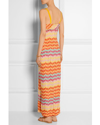 orange bedrucktes Maxikleid von Missoni