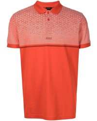 orange bedrucktes Polohemd von BOSS