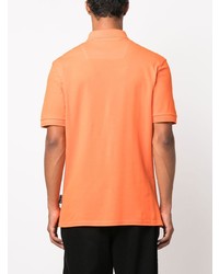 orange bedrucktes Polohemd von Philipp Plein