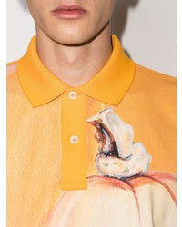 orange bedrucktes Polohemd von JW Anderson