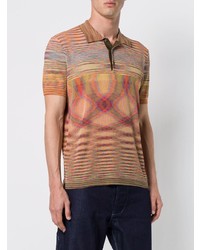 orange bedrucktes Polohemd von Missoni