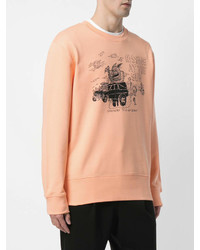 orange bedrucktes Sweatshirt von McQ