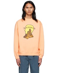 orange bedrucktes Sweatshirt von Brain Dead