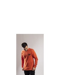 orange bedrucktes Sweatshirt von Caterpillar