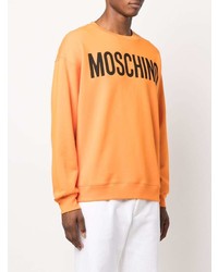 orange bedrucktes Sweatshirt von Moschino