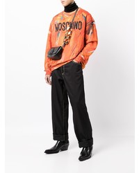 orange bedrucktes Sweatshirt von Moschino