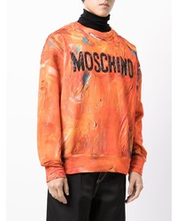 orange bedrucktes Sweatshirt von Moschino