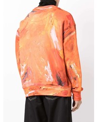 orange bedrucktes Sweatshirt von Moschino