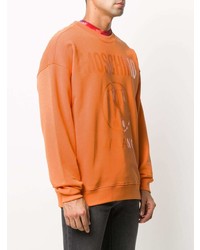 orange bedrucktes Sweatshirt von Moschino