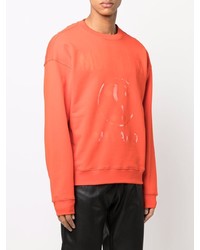 orange bedrucktes Sweatshirt von Moschino