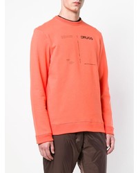 orange bedrucktes Sweatshirt von Raf Simons