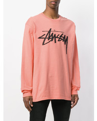 orange bedrucktes Sweatshirt von Stussy