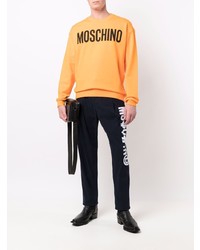 orange bedrucktes Sweatshirt von Moschino