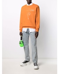 orange bedrucktes Sweatshirt von Moschino