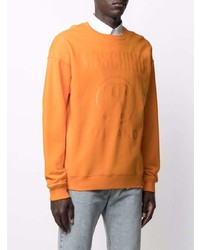 orange bedrucktes Sweatshirt von Moschino