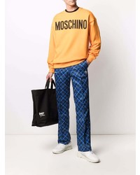 orange bedrucktes Sweatshirt von Moschino