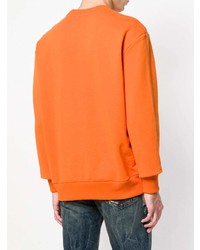 orange bedrucktes Sweatshirt von Diesel