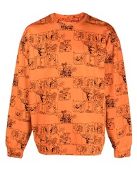 orange bedrucktes Sweatshirt von Moschino
