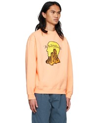 orange bedrucktes Sweatshirt von Brain Dead