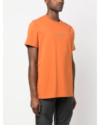 orange bedrucktes T-Shirt mit einem Rundhalsausschnitt von Maharishi