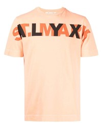 orange bedrucktes T-Shirt mit einem Rundhalsausschnitt von 1017 Alyx 9Sm