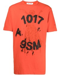 orange bedrucktes T-Shirt mit einem Rundhalsausschnitt von 1017 Alyx 9Sm
