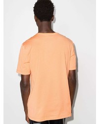 orange bedrucktes T-Shirt mit einem Rundhalsausschnitt von Salvatore Ferragamo