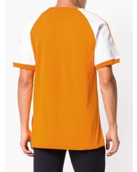 orange bedrucktes T-Shirt mit einem Rundhalsausschnitt von adidas