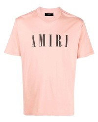 orange bedrucktes T-Shirt mit einem Rundhalsausschnitt von Amiri