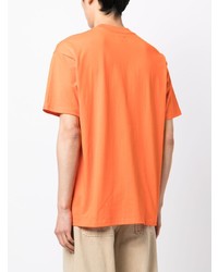 orange bedrucktes T-Shirt mit einem Rundhalsausschnitt von Izzue