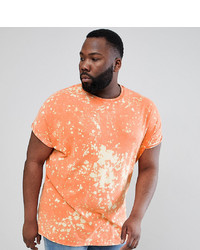 orange bedrucktes T-Shirt mit einem Rundhalsausschnitt von ASOS DESIGN