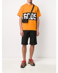 orange bedrucktes T-Shirt mit einem Rundhalsausschnitt von Gcds