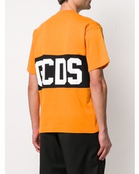 orange bedrucktes T-Shirt mit einem Rundhalsausschnitt von Gcds