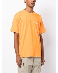 orange bedrucktes T-Shirt mit einem Rundhalsausschnitt von This Is Never That