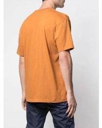 orange bedrucktes T-Shirt mit einem Rundhalsausschnitt von Supreme