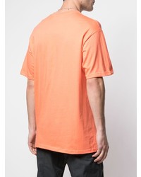 orange bedrucktes T-Shirt mit einem Rundhalsausschnitt von Supreme