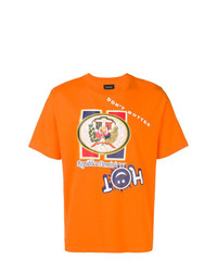 orange bedrucktes T-Shirt mit einem Rundhalsausschnitt von Botter