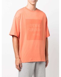 orange bedrucktes T-Shirt mit einem Rundhalsausschnitt von Opening Ceremony