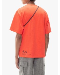 orange bedrucktes T-Shirt mit einem Rundhalsausschnitt von JW Anderson