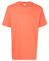 orange bedrucktes T-Shirt mit einem Rundhalsausschnitt von C.P. Company