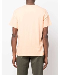 orange bedrucktes T-Shirt mit einem Rundhalsausschnitt von Barbour