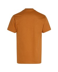 orange bedrucktes T-Shirt mit einem Rundhalsausschnitt von Supreme