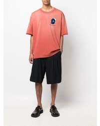 orange bedrucktes T-Shirt mit einem Rundhalsausschnitt von Maison Margiela